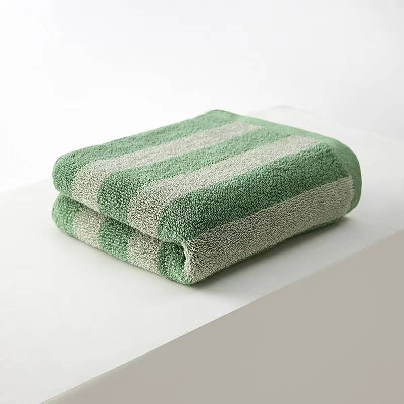 Striped cotton bath towel: Purple