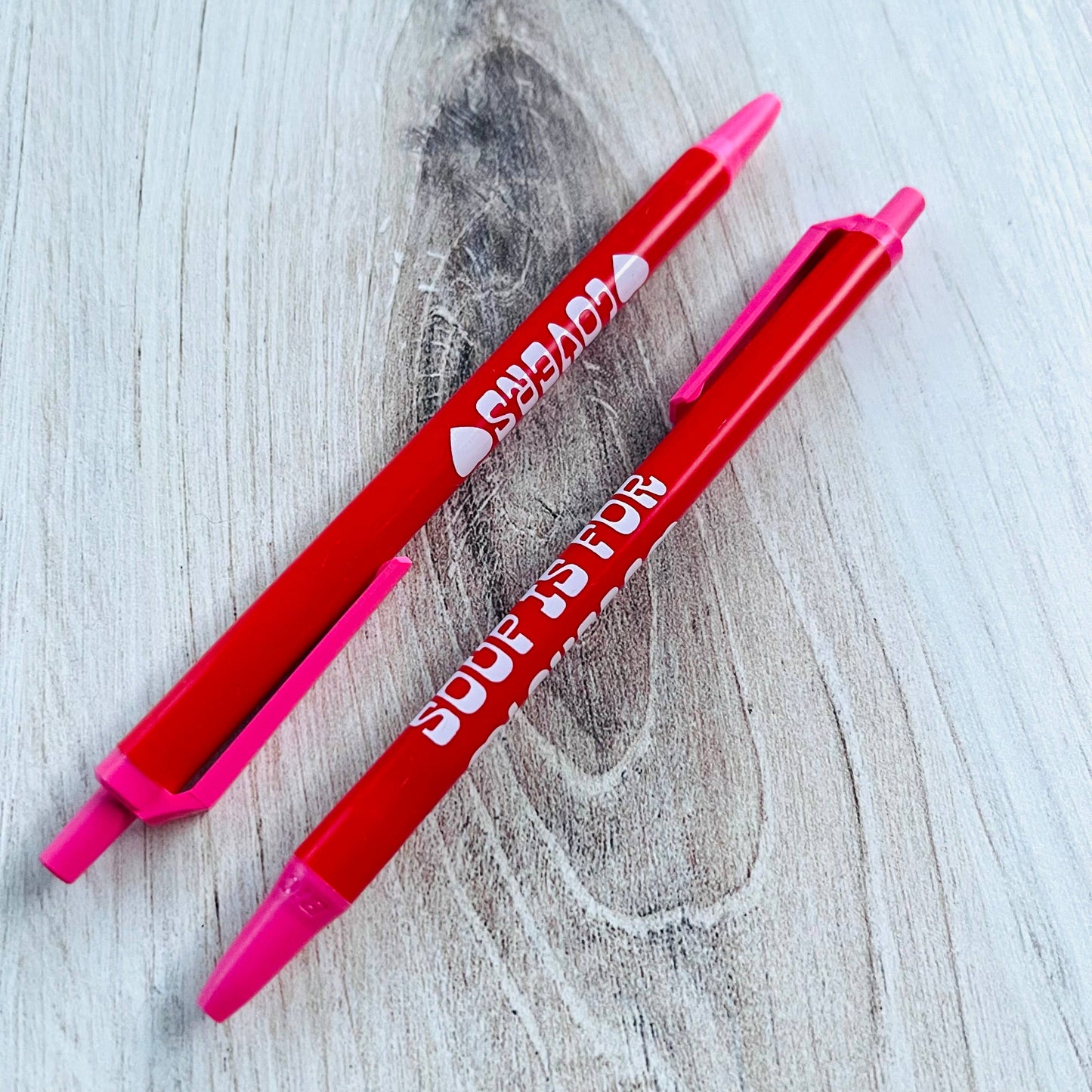 Soup is for lovers Bic Clic Stic Pen foodie gifts valentines