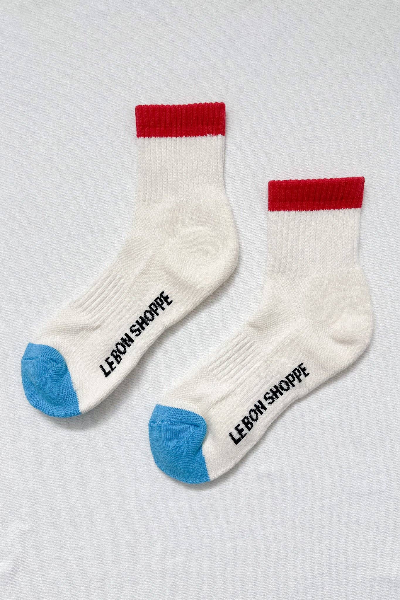 Color Block Girlfriend Socks : Grey Pink