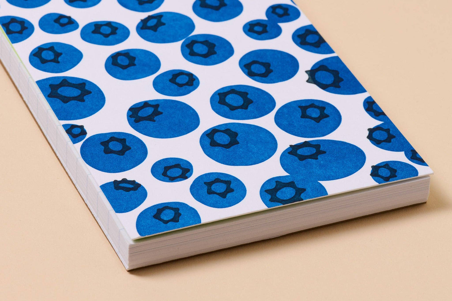 Blueberries Letterpress Spiral Pocket Size Notebook - Fathers Day Gift Mothers Day Spring Easter