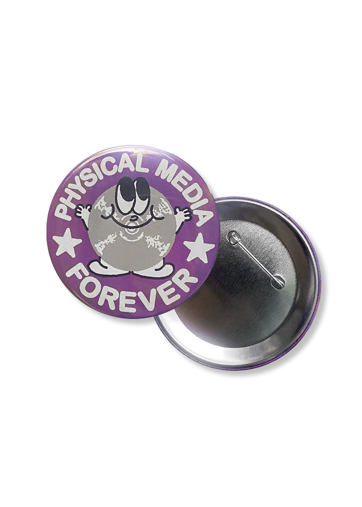Physical Media Forever Button: Pinback Button