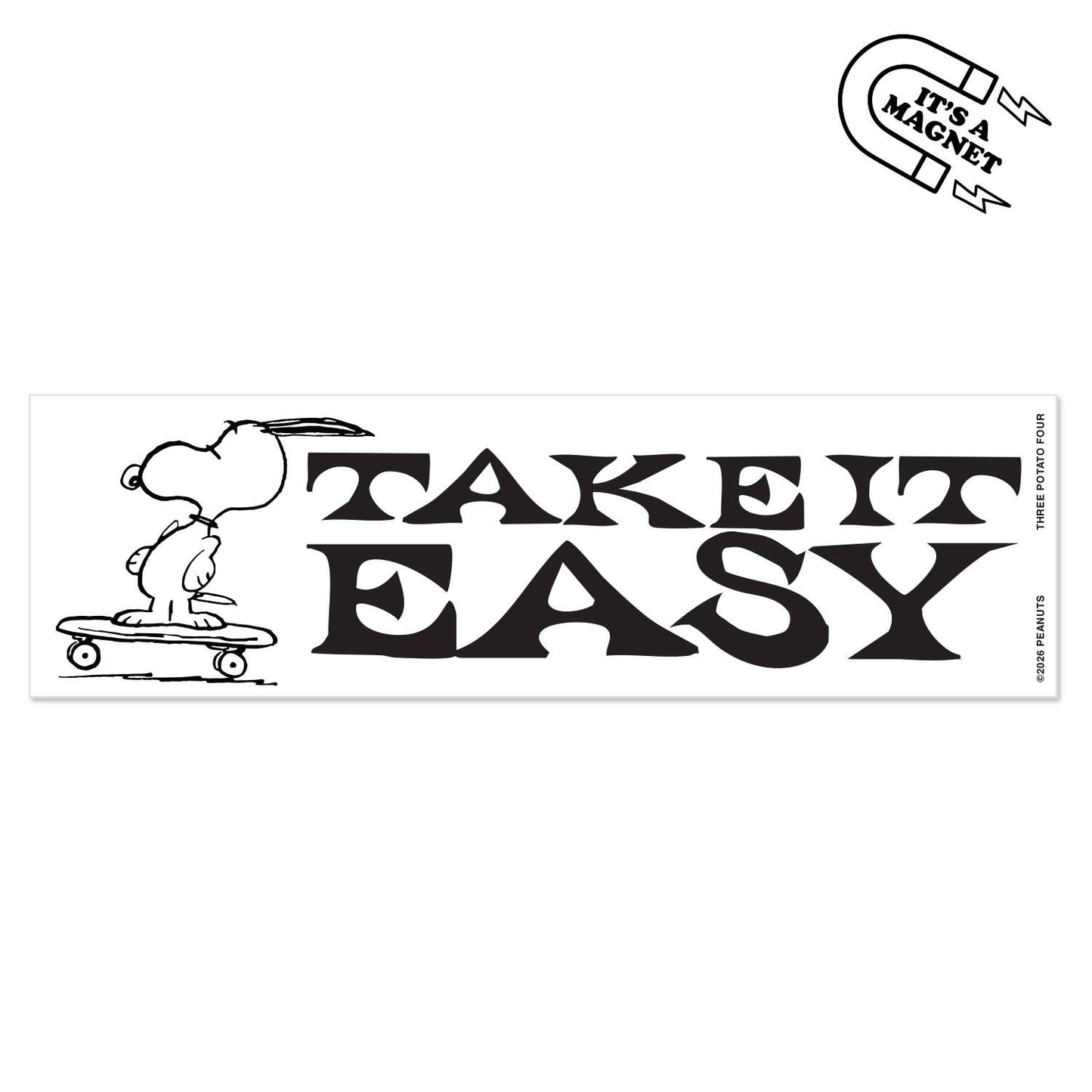 3P4 x Peanuts® - Snoopy Take It Easy Bumper Magnet