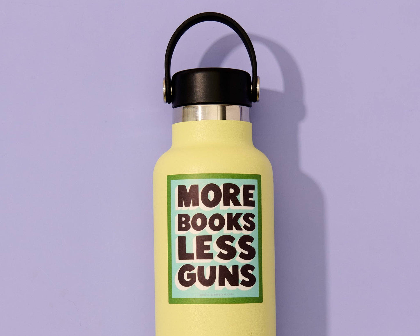 Modern Statement Vinyl Sticker—More Books Less Guns