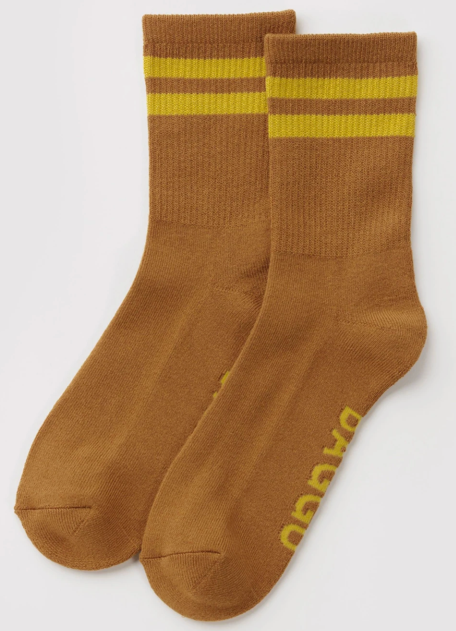 Baggu Ribbed Sock - Toffee Stripe