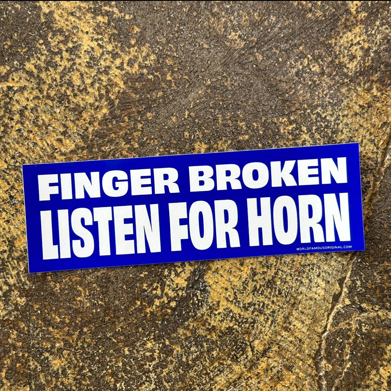 Finger Broken Listen For Horn - Bumper Sticker