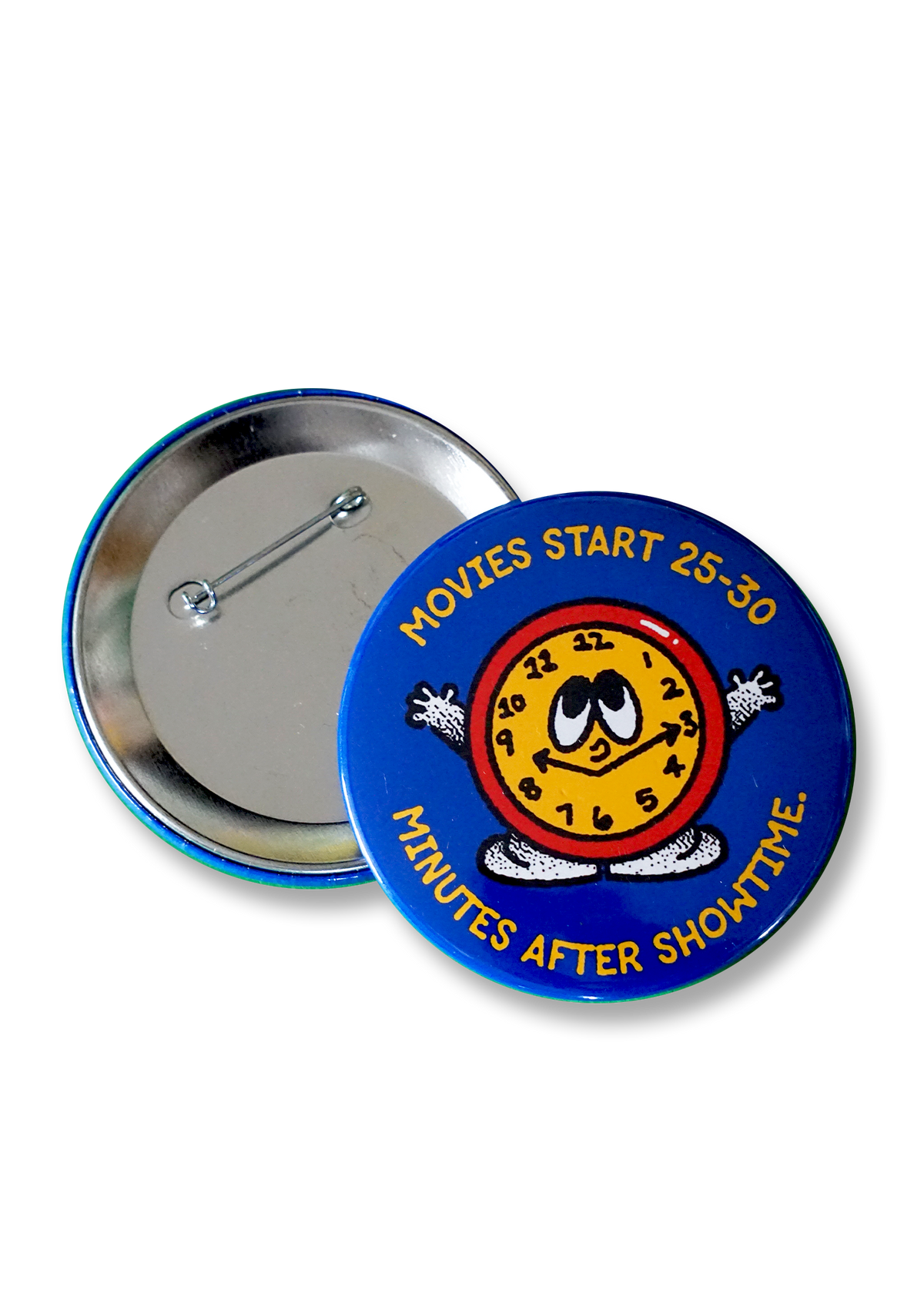 Movie Start Time Button: Pinback Button
