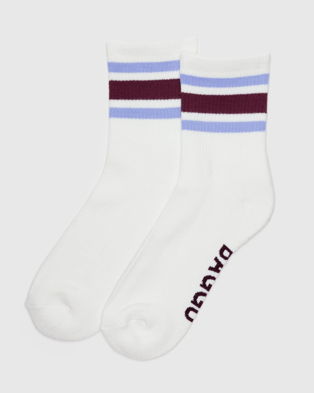 Baggu Ribbed Socks - Ivory Stripe