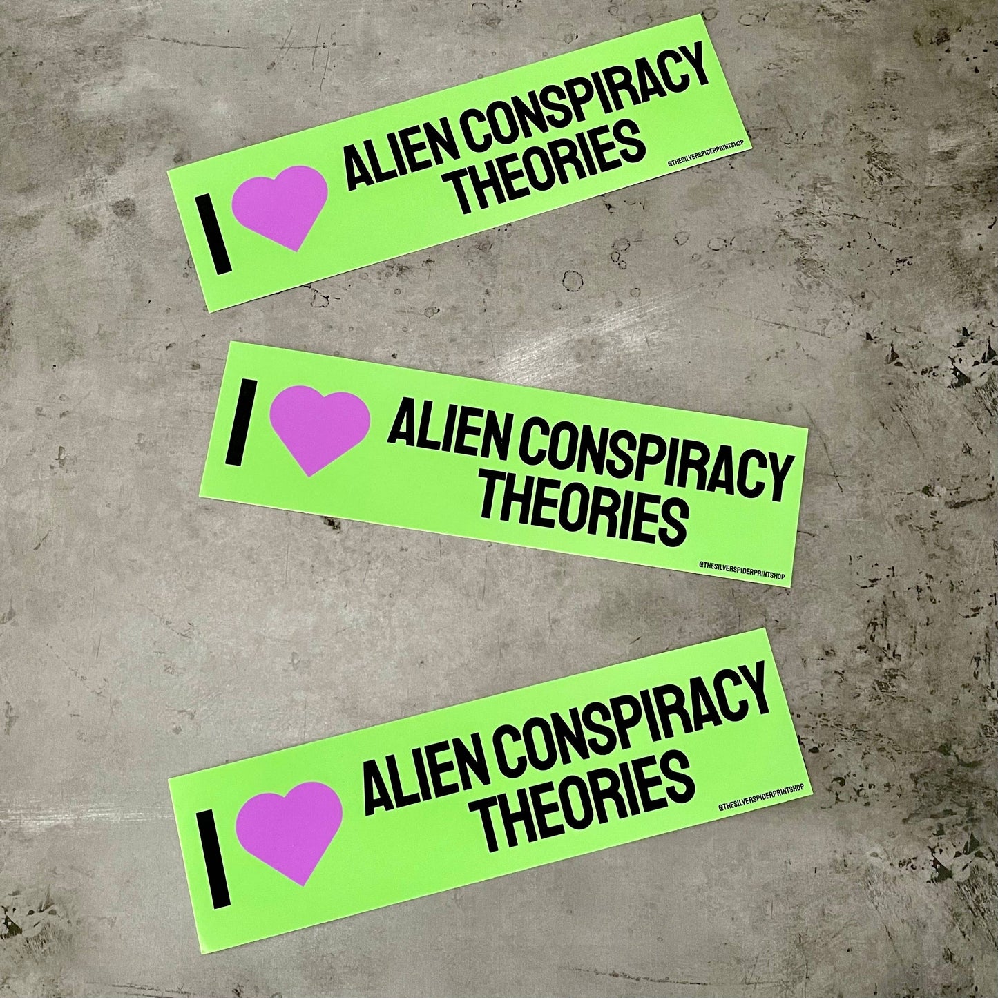 I love alien conspiracy theories Bumper Sticker Halloween