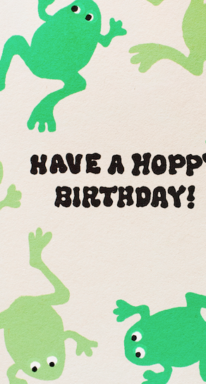 HOPPY BIRTHDAY GREETING CARD