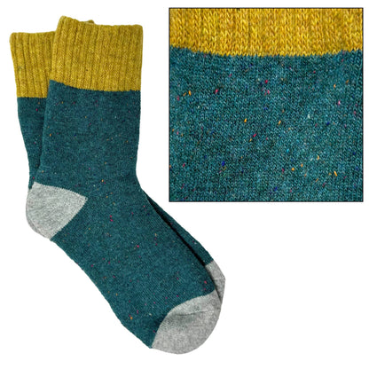 Camila Cozy Knit Colorblock Socks –BESTSELLER : Green/Grey