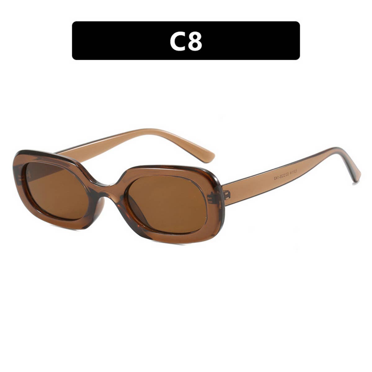 VINTAGE OVAL PLAID SUNGLASSES_CWASG0320: DARKBROWN / (OS) 2