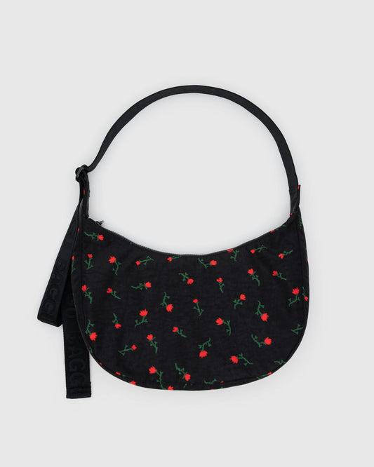 Medium Nylon Crescent Bag - Painted Wallflower