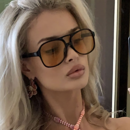 Vintage Double Bridge Aviator Sunglasses_CWASG0113: LEOPARD / (OS) 1