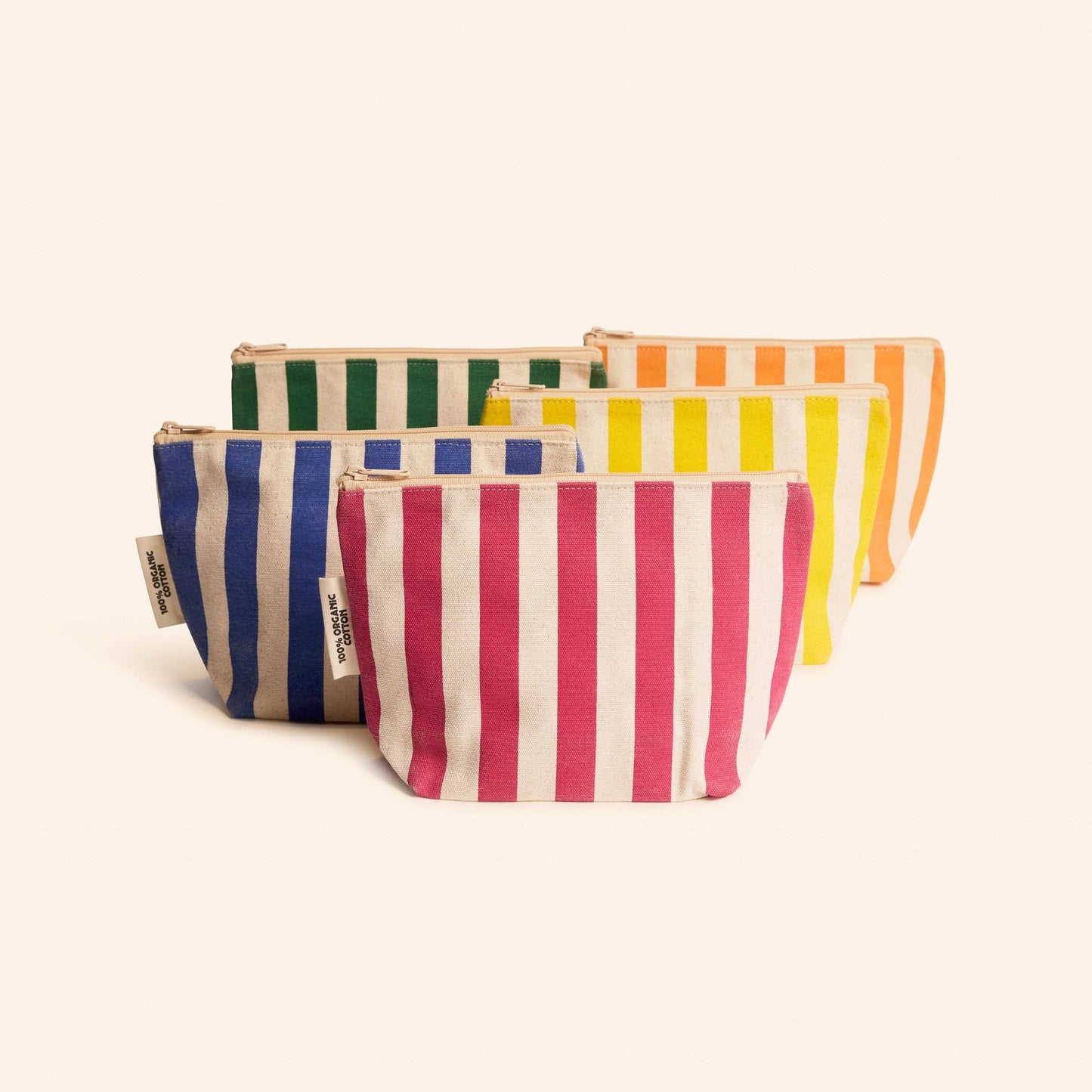 Organic Cotton Zipper Bags: Green