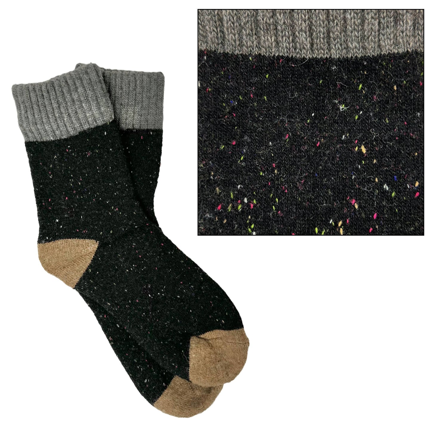 Camila Cozy Knit Colorblock Socks –BESTSELLER : Light Orange/Brown