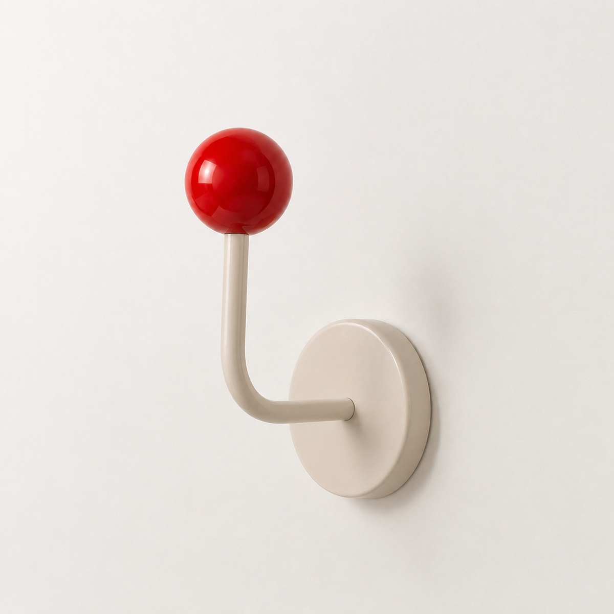 Color Block Magnetic Hook for Bags, Clothes and Hats: Cream and Red