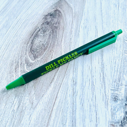 Dill pickles tickle my fancy Bic Clic Stic Pen foodie Jewish