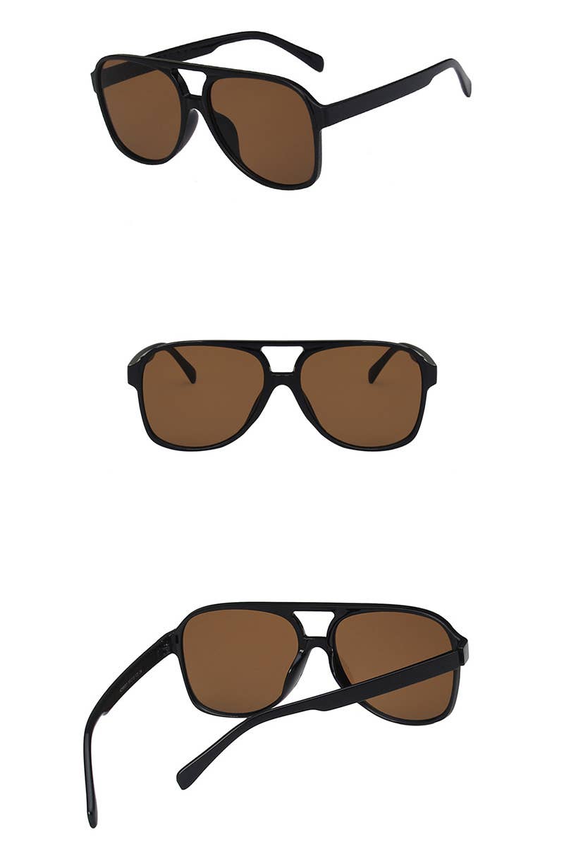 Vintage Double Bridge Aviator Sunglasses_CWASG0113: LEOPARD / (OS) 1