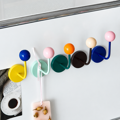 Color Block Magnetic Hook for Bags, Clothes and Hats: Blue and Pink