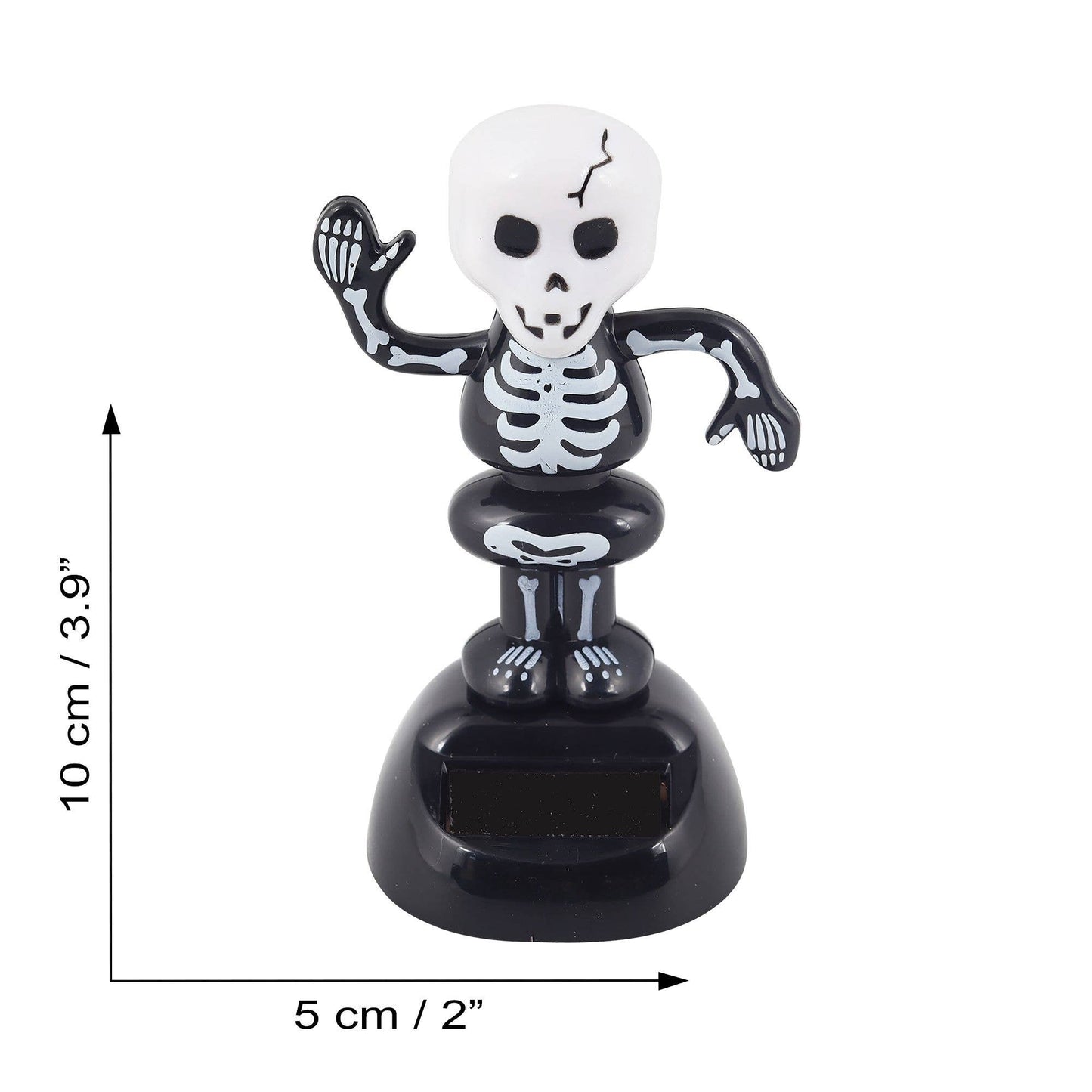 Solar Bobble Figure Skeleton 2 Black