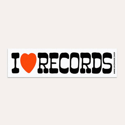 I Love Records - Bumper Sticker