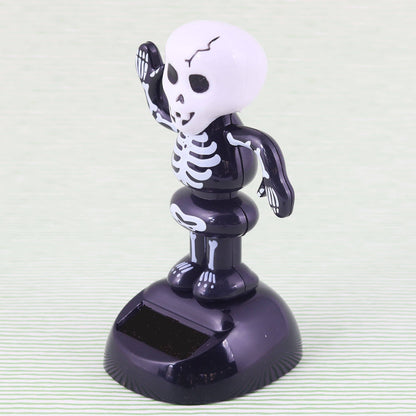 Solar Bobble Figure Skeleton 2 Black
