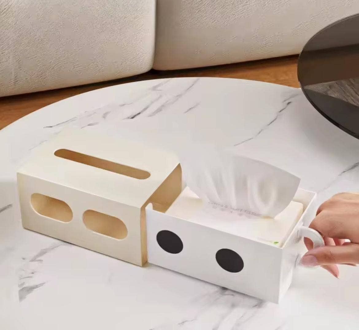 Tissue Box Holder with Retro Toaster Design: Red