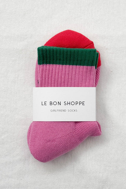 Color Block Girlfriend Socks (wholesale): Yellow Blue