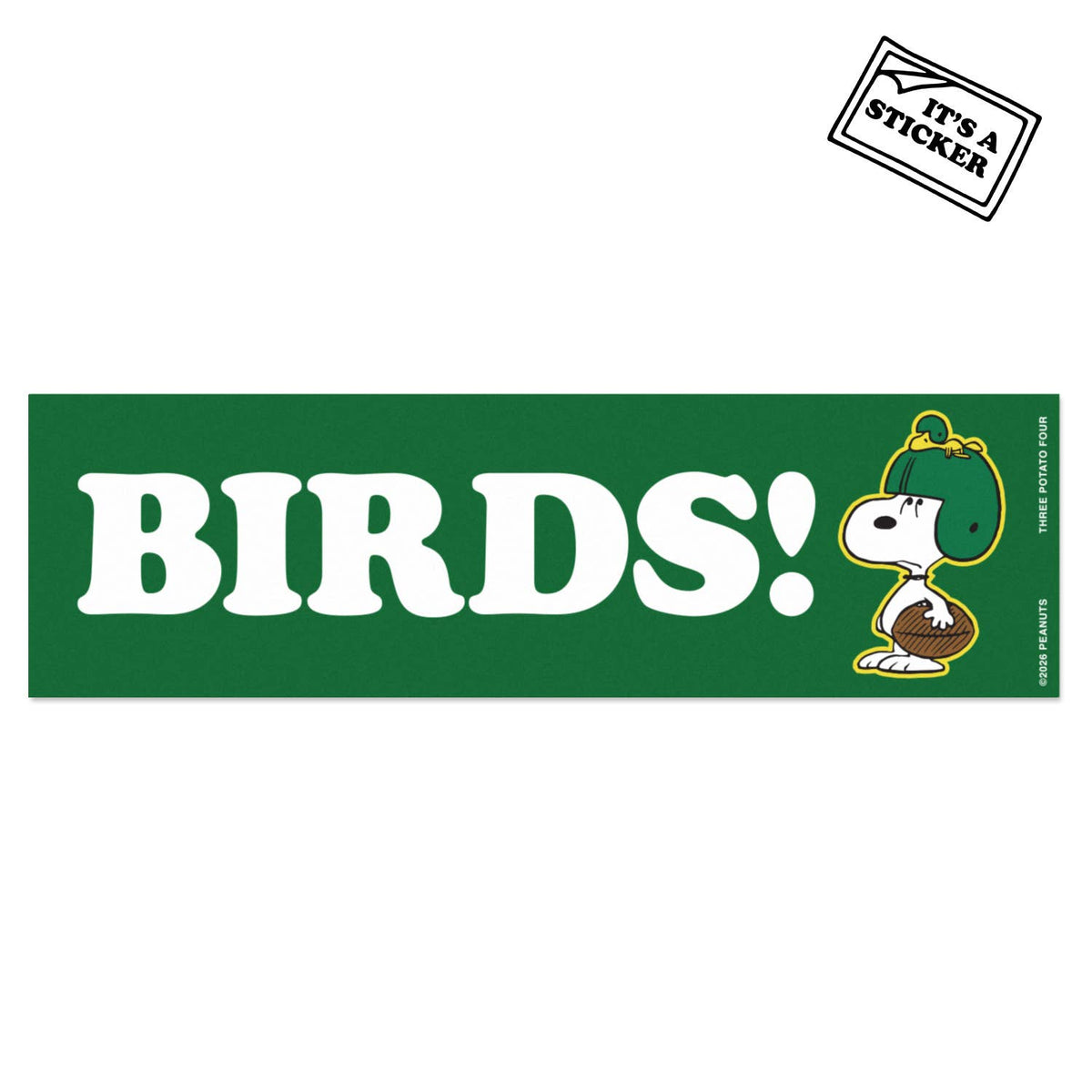 3P4 x Peanuts® - Snoopy Birds Mini Bumper Sticker