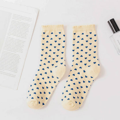 SWEAT-ABSORBENT AND BREATHABLE SWEET FLOWER SOCKS_CWMS0975: TYPE3 / (OS) 3