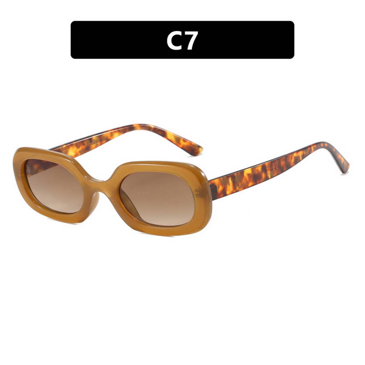 VINTAGE OVAL PLAID SUNGLASSES_CWASG0320: BLACKWHITE / (OS) 2