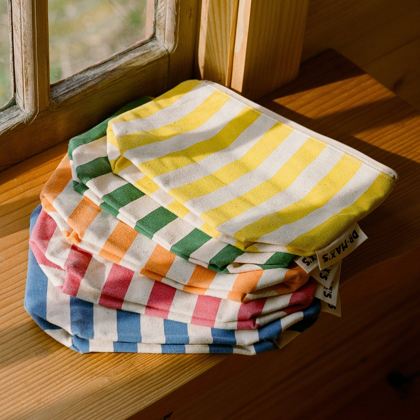 Organic Cotton Zipper Bags: Pink