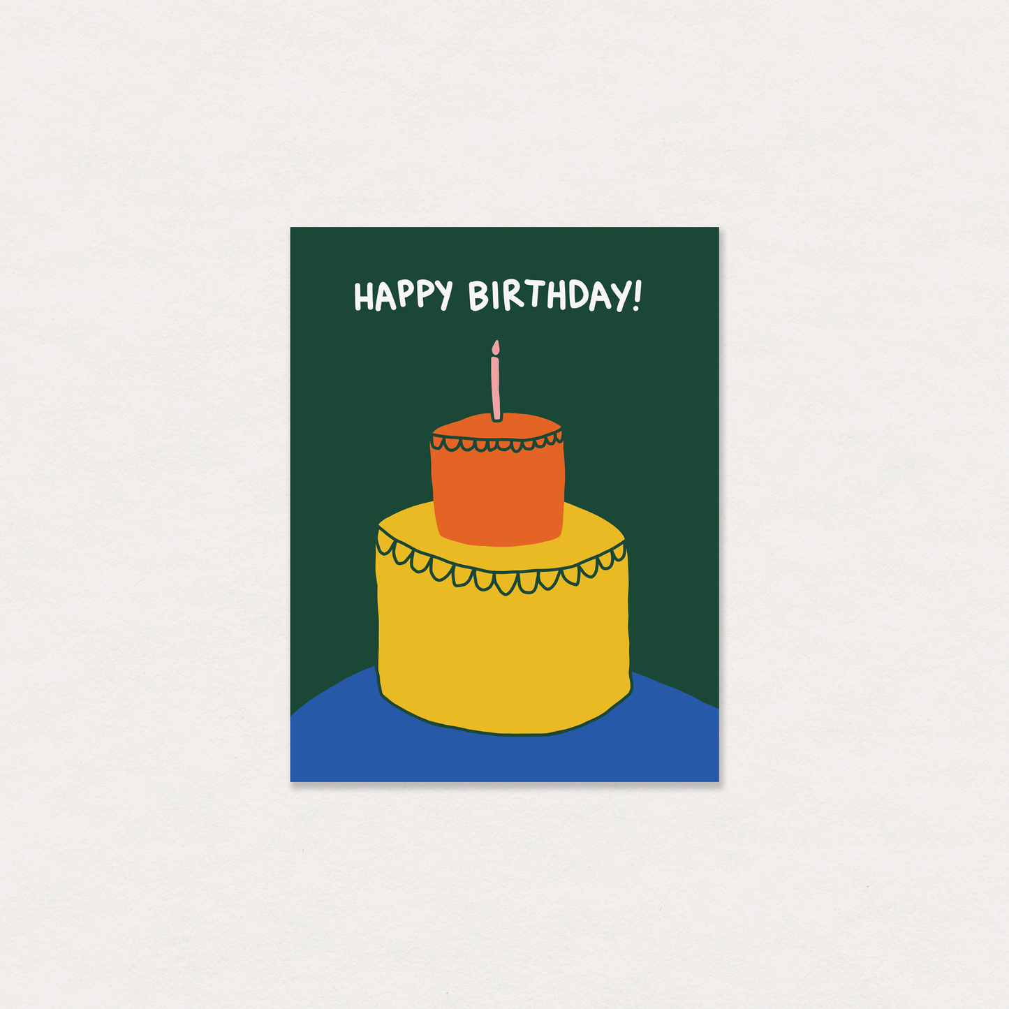 Birthday cake greeting card