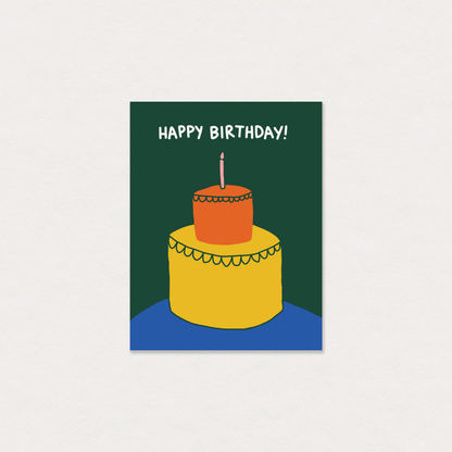 Birthday cake greeting card