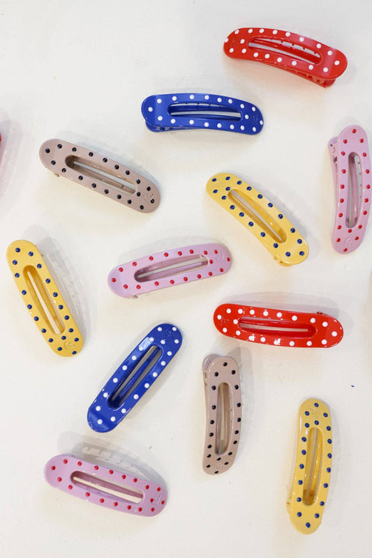 POLKA DOT MINI LAY DOWN CLAW: YELLOW