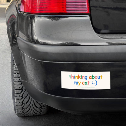 Thinking about my cat bumper sticker / magnet: Magnet