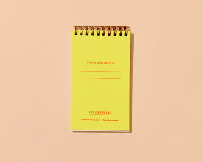 Letterpress Small Spiral Notebook (Lined)—Cabana Stripe