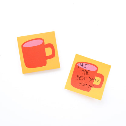 Morning mug sticky notes