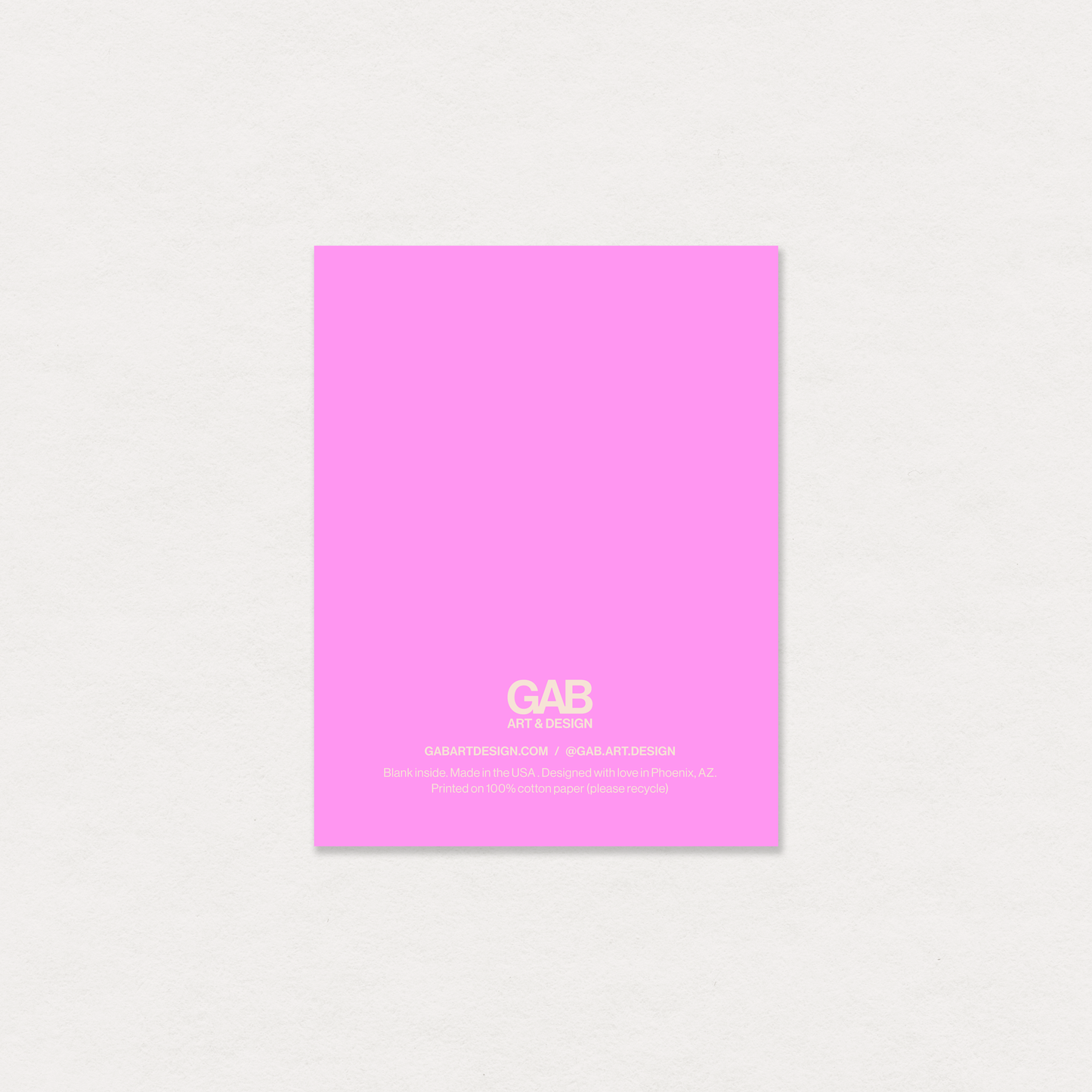 Pink birthday cake greeting card