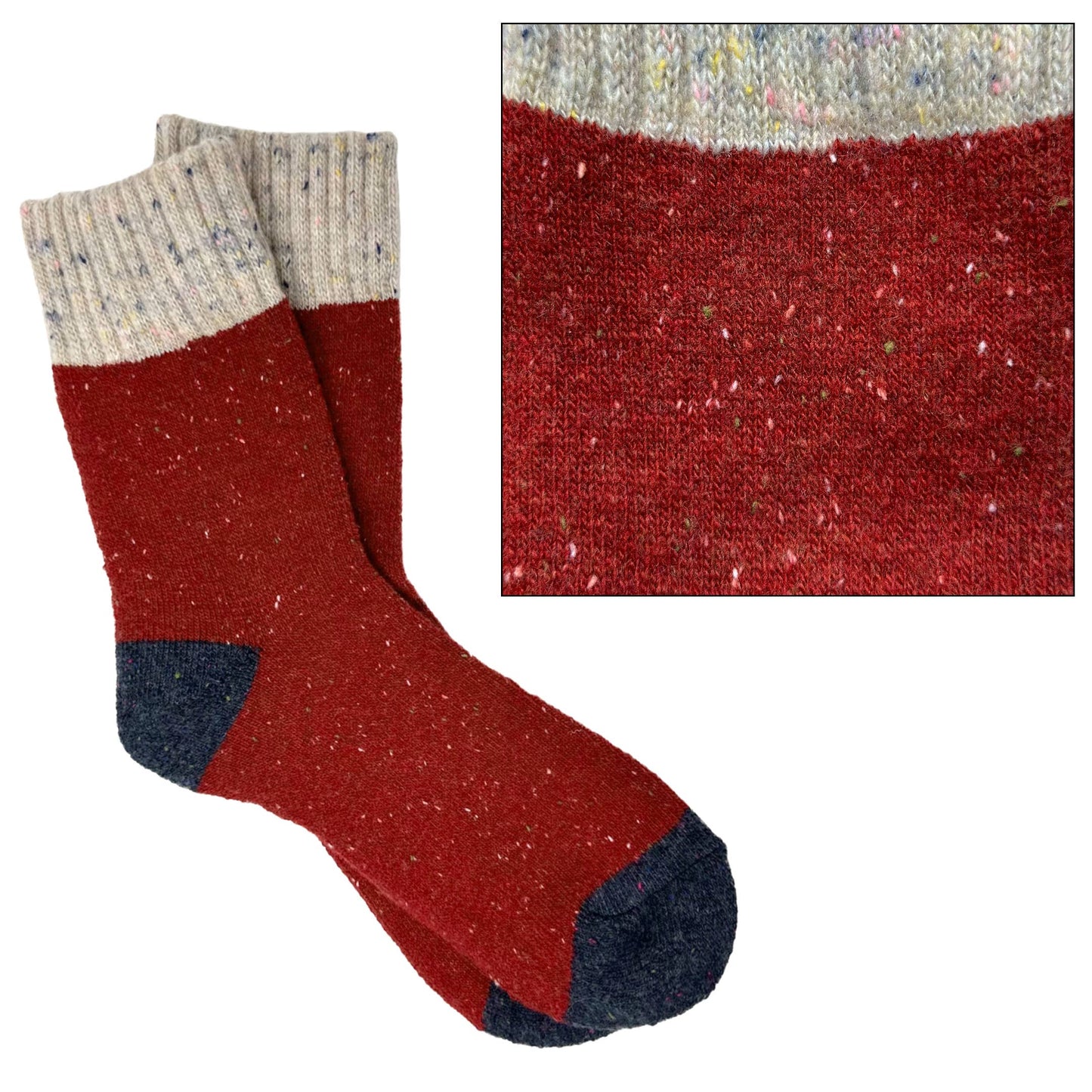 Camila Cozy Knit Colorblock Socks –BESTSELLER : Green/Grey