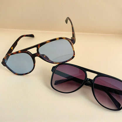 Vintage Double Bridge Aviator Sunglasses_CWASG0113: LEOPARDBLUE / (OS) 1