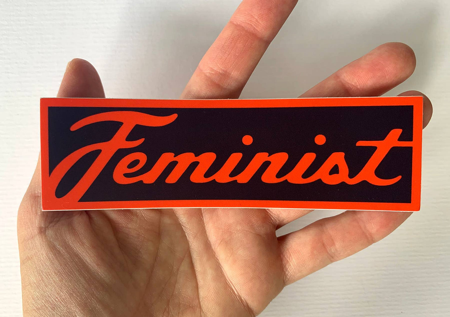 Feminist Bumper Sticker / Vinyl Decal Script Lettering