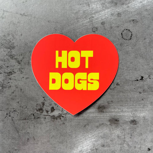 Hot dogs heart sticker // foodie cooking chef gifts deli