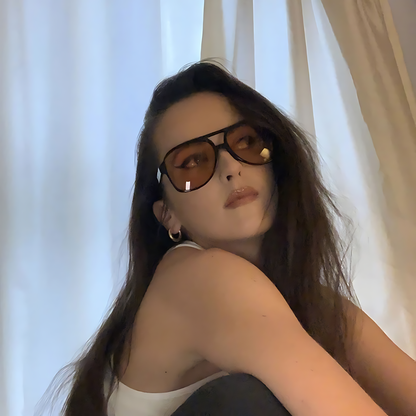 Vintage Double Bridge Aviator Sunglasses_CWASG0113: LEOPARD / (OS) 1