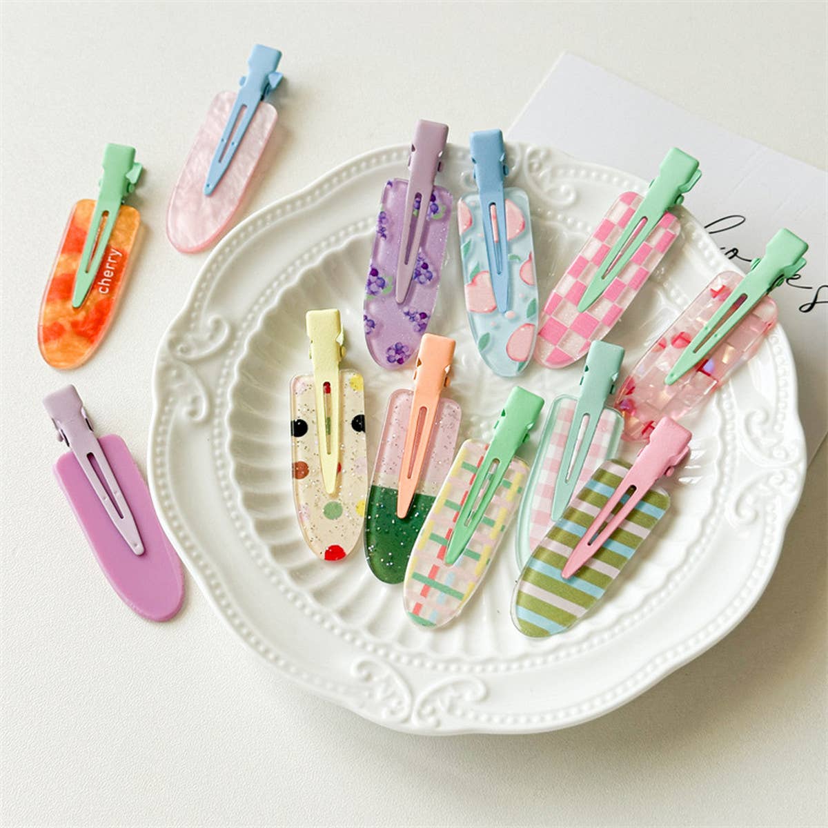Jelly Color No-Crease Hair Clip - Cute Makeup Pin_CWAHA1373: BLUEPINK / (OS) 3