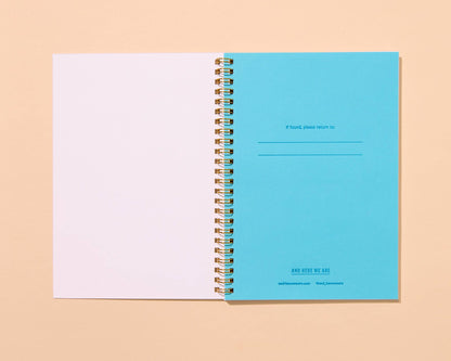 Gingham Picnic A5 Letterpress Spiral Notebook - Fathers Day Gift Mothers Day