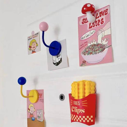 Color Block Magnetic Hook for Bags, Clothes and Hats: Blue and Pink