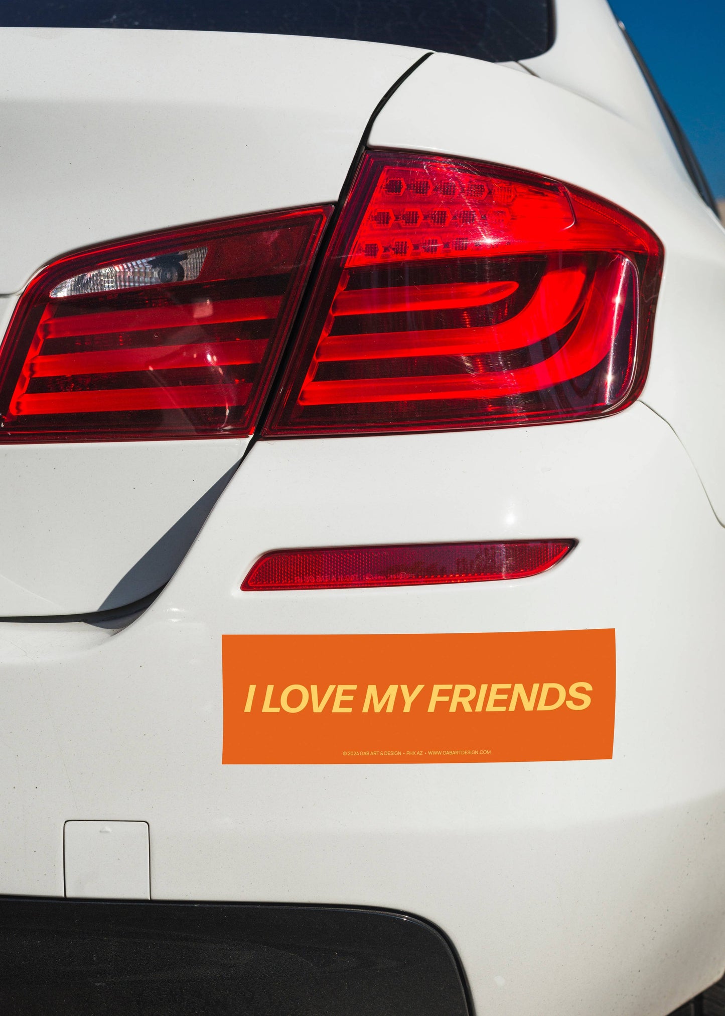 I love my friends bumper sticker / magnet: Sticker