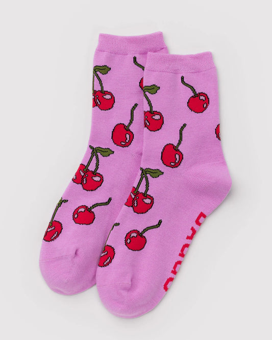 Baggu Crew Socks - Cherries