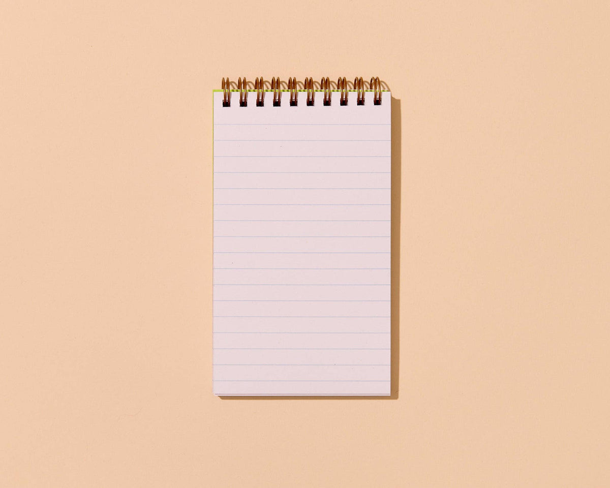 Letterpress Small Spiral Notebook (Lined)—Cabana Stripe